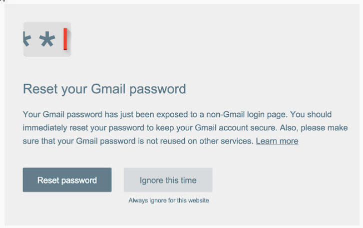 Google Password Alert Extension