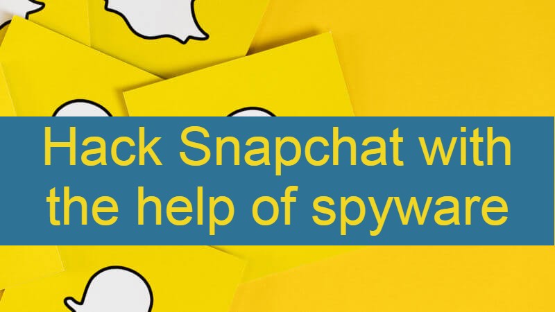 Hack Snapchat with the help of spyware with Snapchat logos